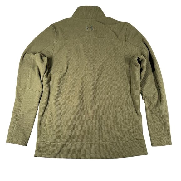 Under Armour Mens Medium Green Zephyr Fleece Long Sleeve Solid 1/4 Zip T-shirt - Picture 11 of 12